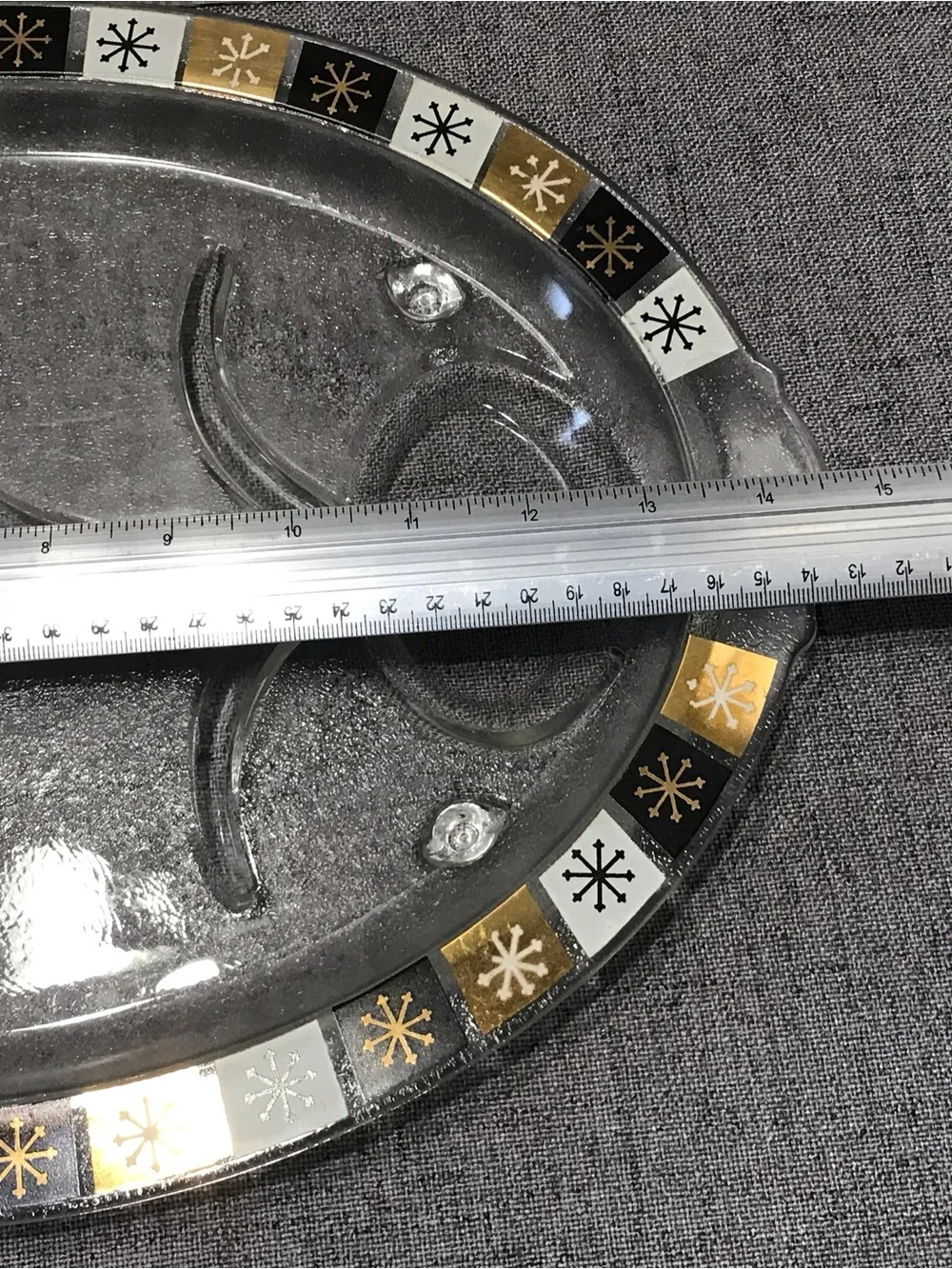 Vintage Mid Century Modern Inland Glass Meat Platter